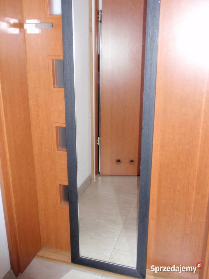 Lustro lustra w drewnianej czarnej ramie Lustro Łódź