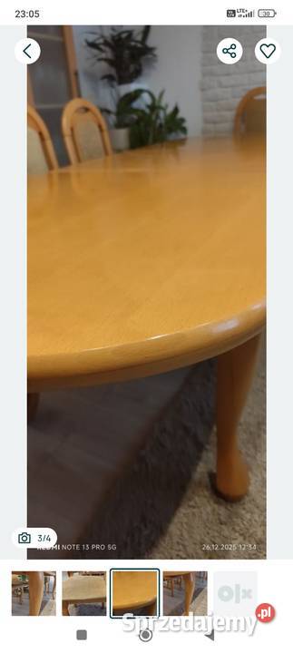 Stół do jadalni krzesła podkarpackie sprzedam