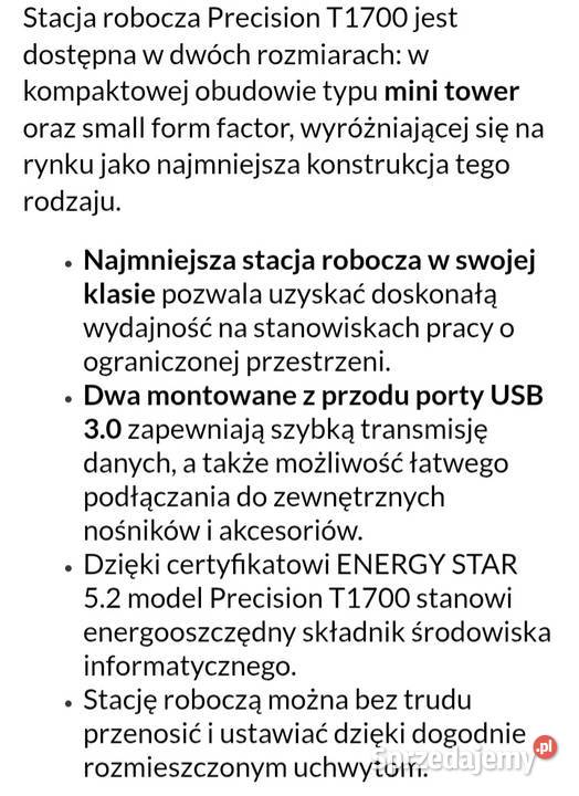 Stacja Robocza do pracy i specjalnych zadań DELL Myscowa