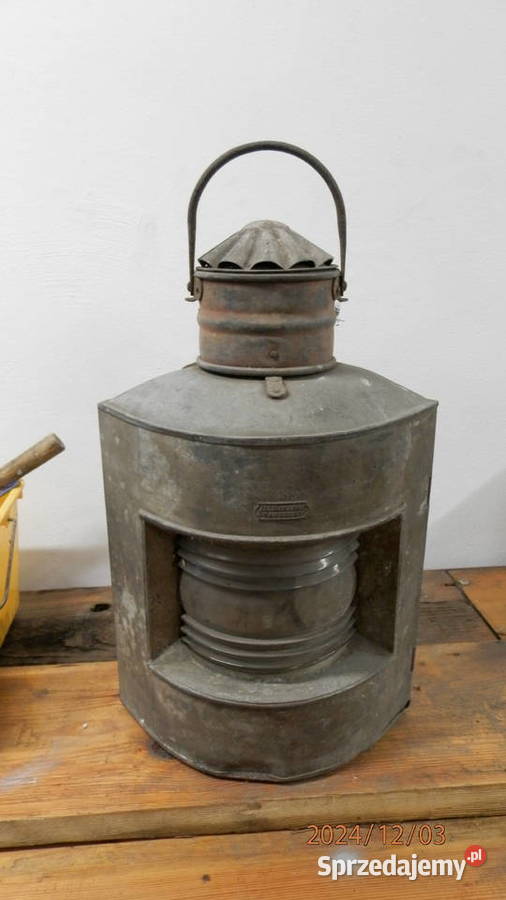 HAMBURG LAMPA OKRĘTOWA narożna ANTYK wielkopolskie Poznań