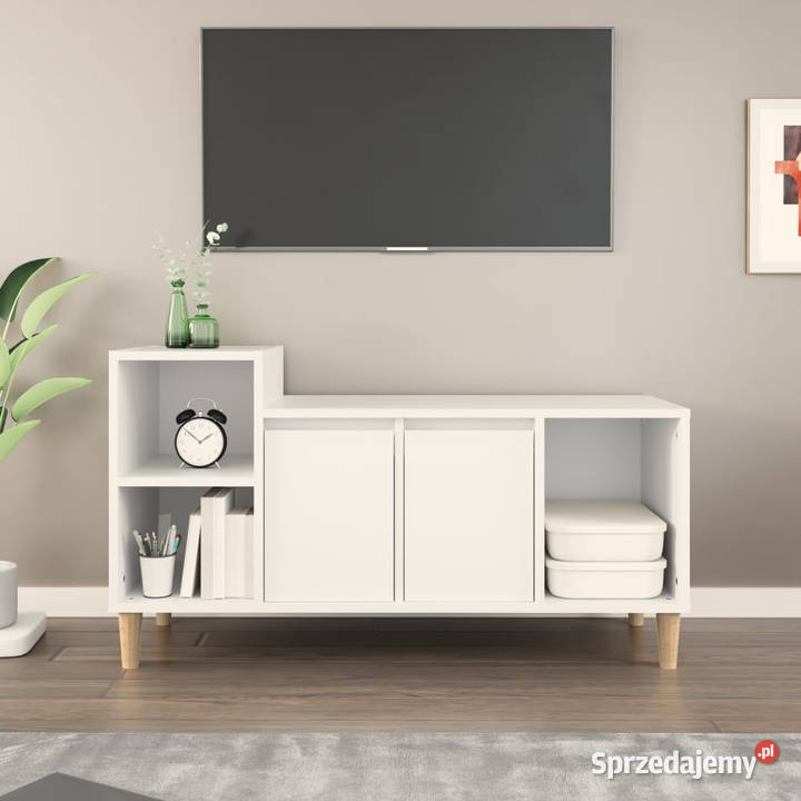 Szafka pod TV biała 100x35x55 materiał Warszawa