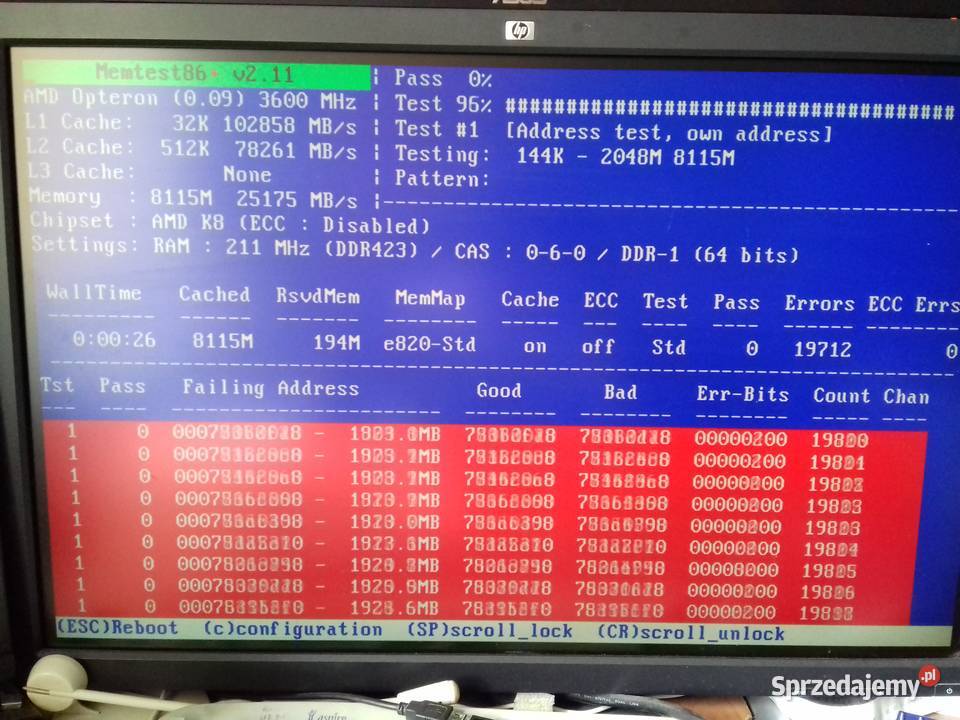 SK Hynix DDR4 8GB uszkodzonybłędy 2133MHz CL15 kujawsko-pomorskie Bydgoszcz
