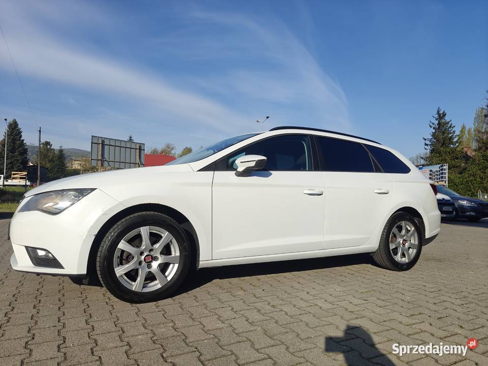 Seat Leon 2016 16tdi bezwypadkowy salon polska biały śląskie Bielsko-Biała