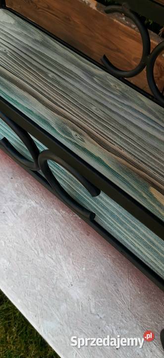 konsola metal drewno ręcznie kuta stylizacji Stepnica