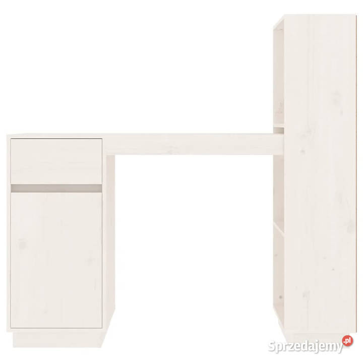 Biurko białe 110x53x117 lite drewno sosnowe Warszawa