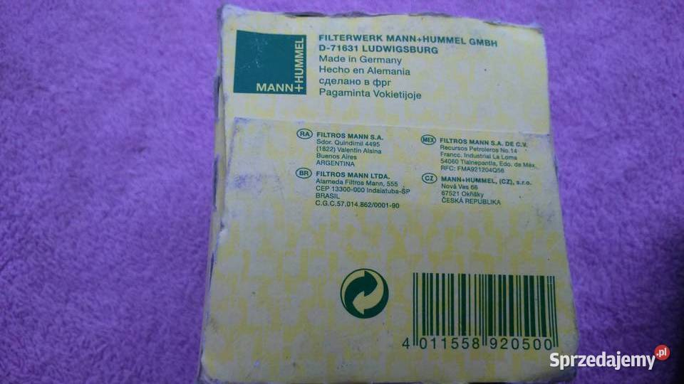 Filtr Mann 724 6 hydrauliczny aut skrzynia kujawsko-pomorskie Tuszkowo