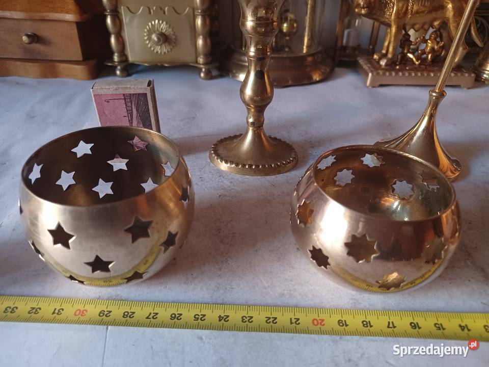 Świecznik lampion kaganek Mosiądz Wyprzedaż Poznań sprzedam