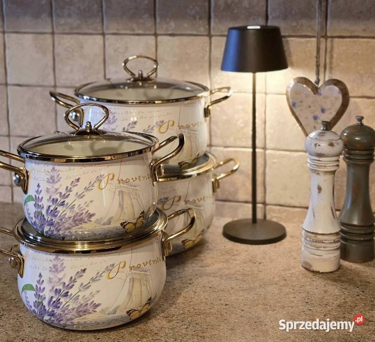 Promocja 199 zl Garnki emaliowane Lawenda
