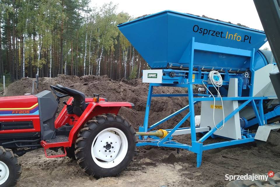 Przesiewacz bębnowy mobilny napęd WOM