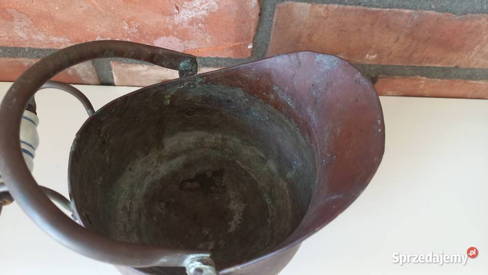 Pojemnik miedziany z ceramiką Osłonka na zachodniopomorskie Gawroniec