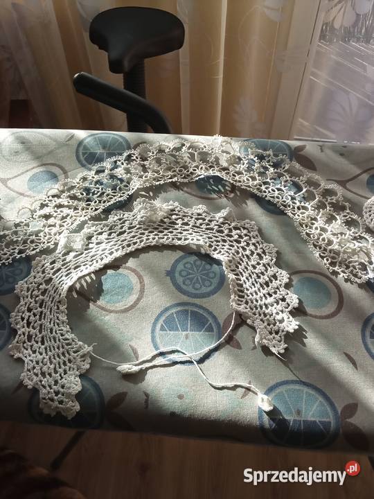 Prl kołnierzyk bawełna szydełkowe hand made Łódź