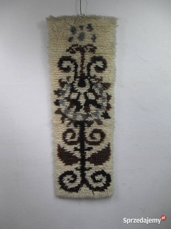 Kilim Rya Rug 120 X 40 lata 70 Lublin