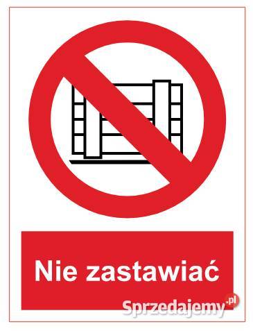 Naklejka BHP Nie zastawiać GC087 Kamionna