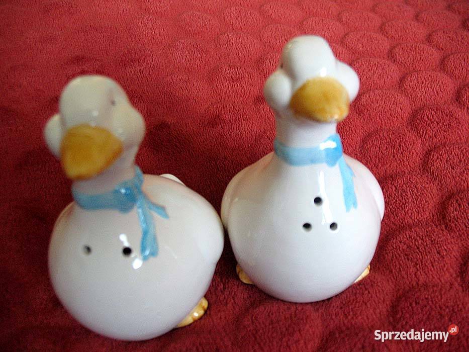 Gęsi Porcelana solniczka i pieprzniczka 10 x 9 x biały sprzedam