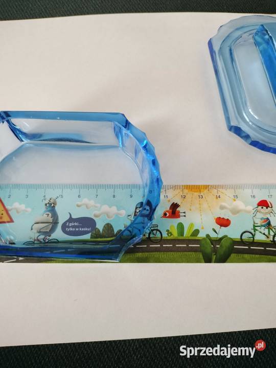 Szklane puzderko cukiernicaprzybornik prl Choszczno