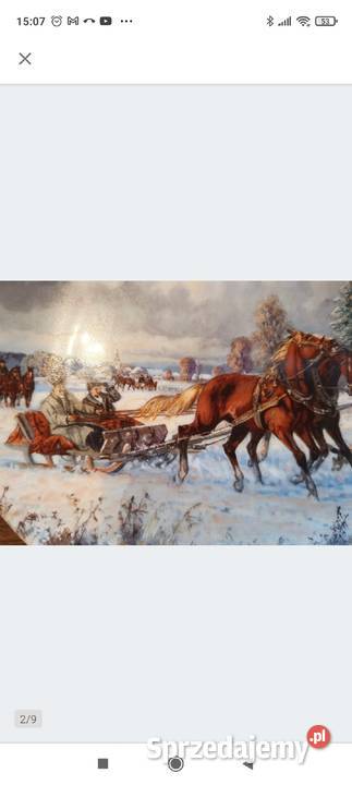 WEDGWOOD Talerz kolekcjonerski WIEŚ KONIE ZIMOWY Pabianice