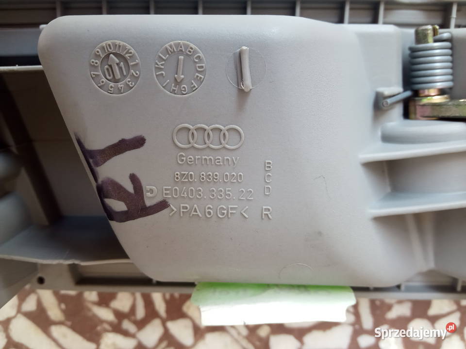 Audi A2 Klamka wewnętrzna drzwi Prawa Tył Tylna Klamki wewnętrzne Dębica