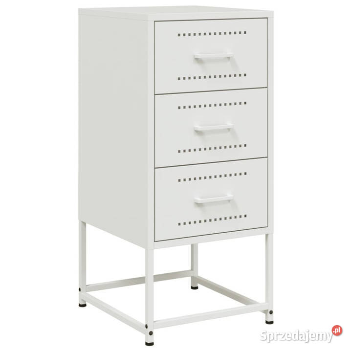 Szafki nocne 2 białe 36x39x78 stal WM846589 Nocne Warszawa