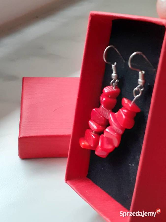 Kolczyki z naturalnym koralem Siedlce