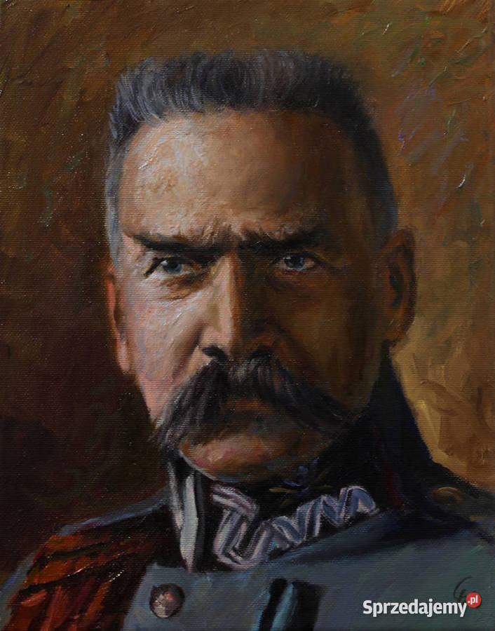 Obraz olejny Józef Piłsudski Portret 24x30 Strzyżów