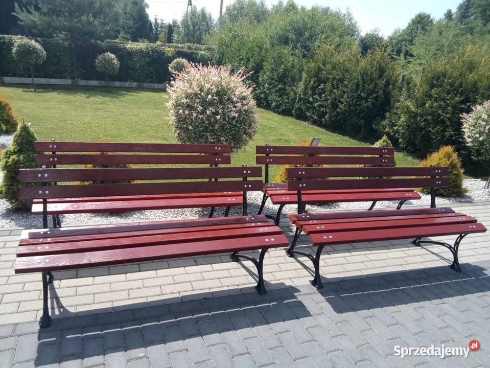 Ławka ogrodowa 200 na żeliwnych nogach Haczów