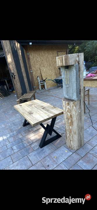 Stolik stare drewno loft industrialny Żegocina