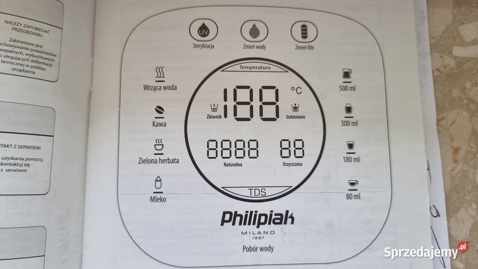 Filtr do wody WATER PURIFIER Model Milano PH507i mazowieckie Legionowo