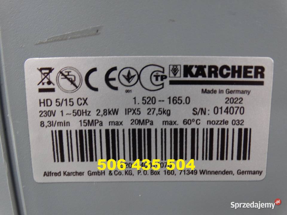 Myjka Ciśnieniowa Karcher HD 515 CX 2022 zwijak Radom