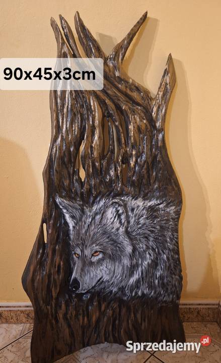 Płaskorzeźba wilk