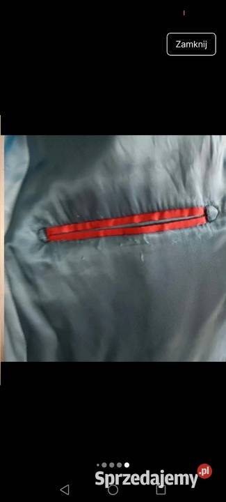 Marynarka Wełniana granatowa oversize o męskim Krosno