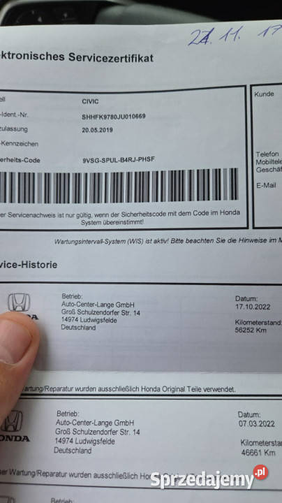 Honda Civic Super stan SkóraKamera Panorama X kurtyny powietrzne kujawsko-pomorskie Bydgoszcz