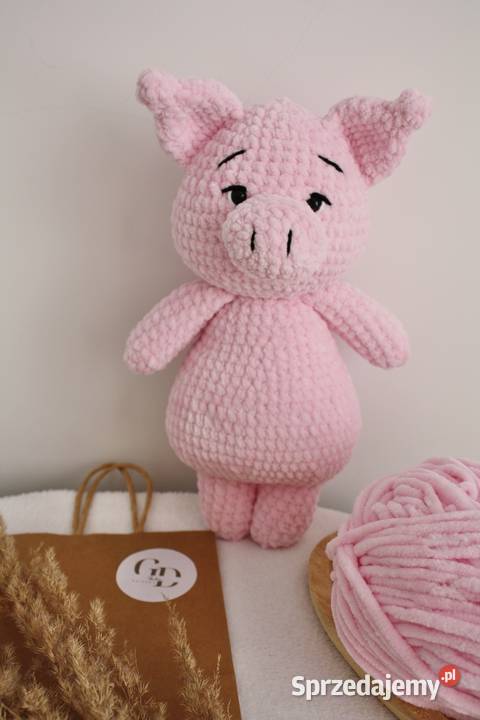 Szydełkowa maskotka świnka handmade Kraków
