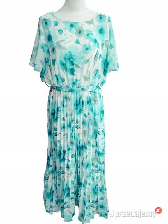 Elegancka sukienka na wesele komunię szyfonowa Wieluń