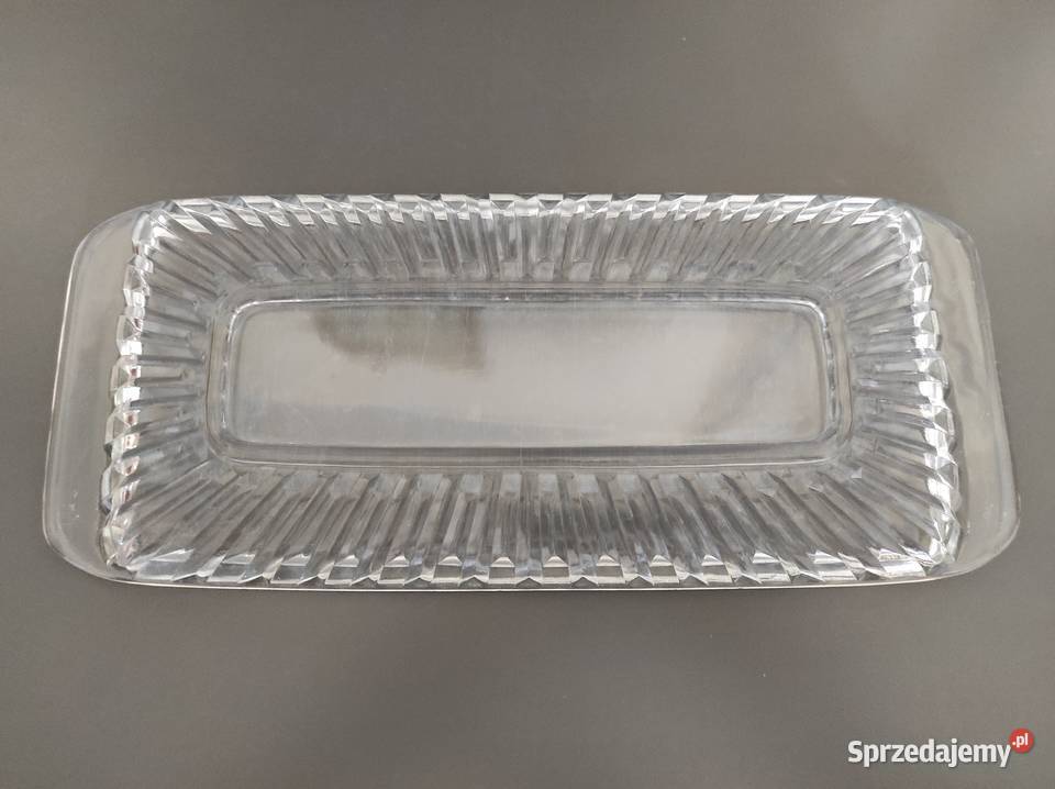 Keksówka półmisek 35 stare szkło PRL
