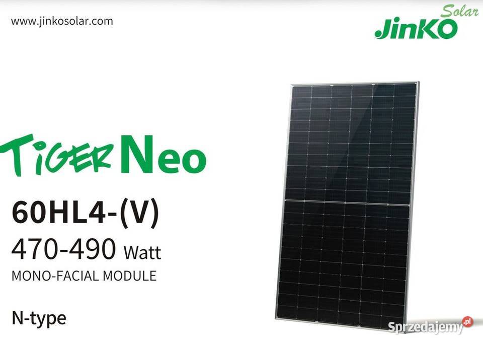 Panel Fotowoltaiczny JINKO 485W Silver Tiger Neo małopolskie