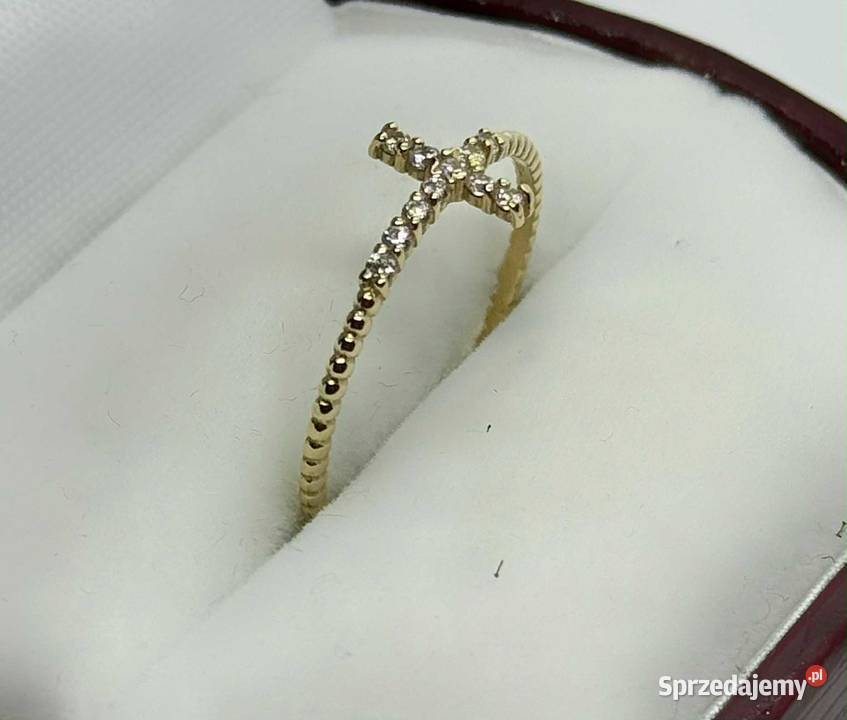 Złoty pierścionek pr 585 085g R16 złoto Elbląg sprzedam