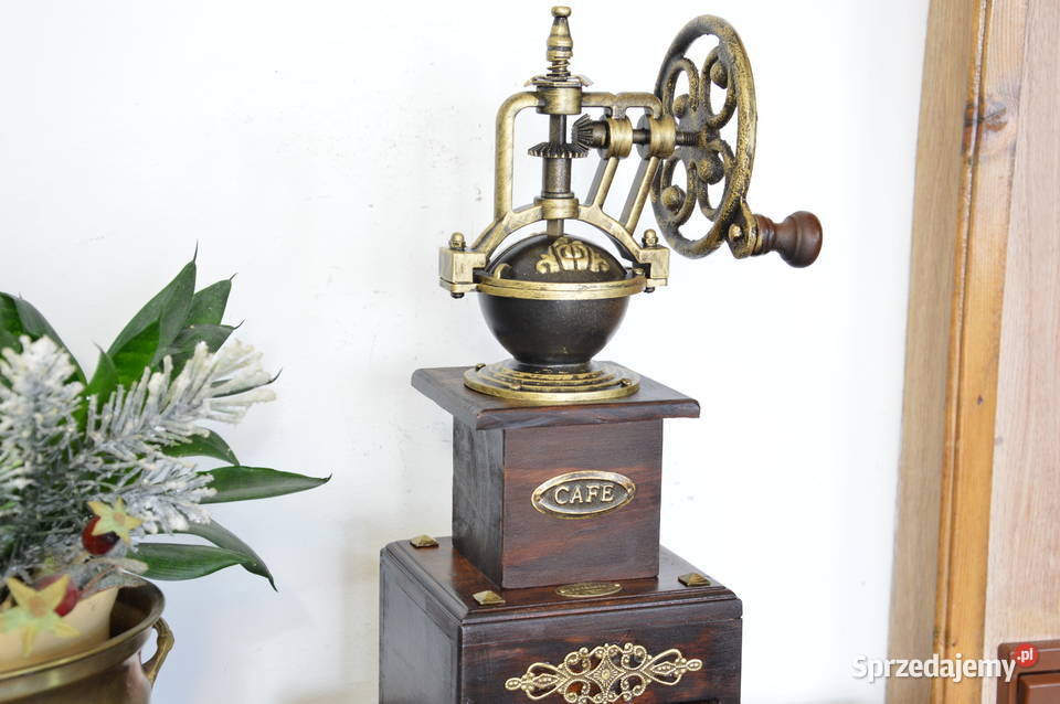 dębowy duży MŁYNEK do kawy niemiecki b stary Jastrzębie-Zdrój