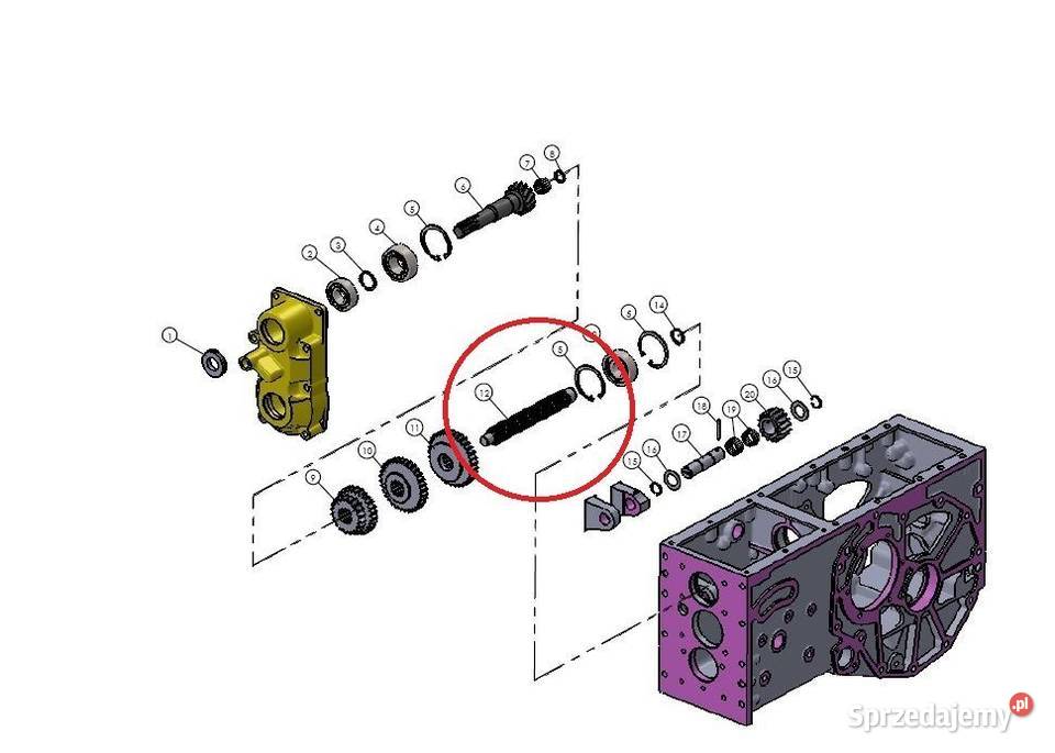 Wałek skrzyni biegów Mitsubishi VST MT180224270