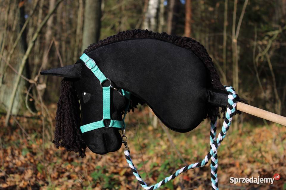 Hobby horse kary czarny konik na patyku zabawka Lublin