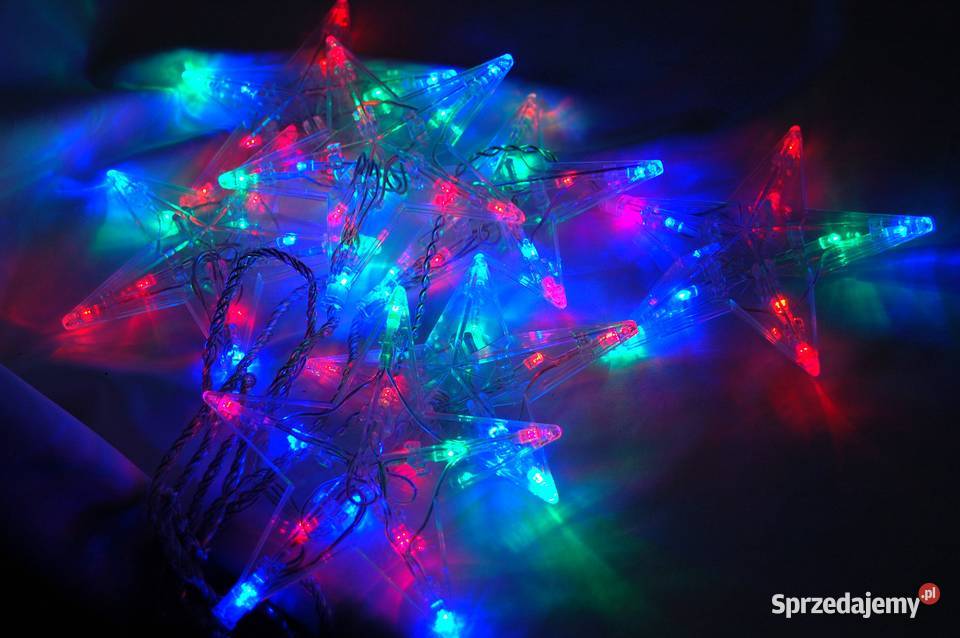 Kurtyna girlanda świetlna 70 LED Bulinex gwiazdy wielokolorowy Dom i Ogród Lublin sprzedam