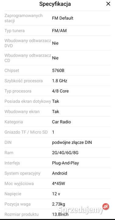 Android 15 Nissan 370Z 138 całą 6G 128G Deski rozdzielcze, konsole Mińsk Mazowiecki