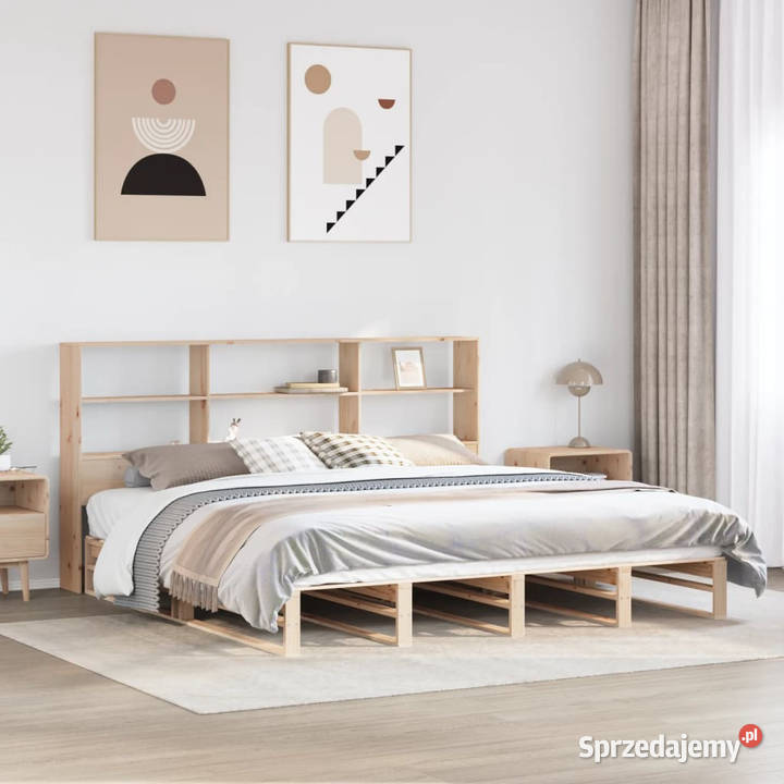 Łóżko z regałem bez materaca lite drewno 180x200 Warszawa