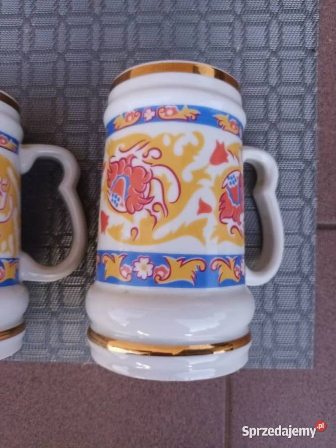 Kufel kolorowy vintage Bogucice 3 Porcelana i szkło Aleksandrów Łódzki