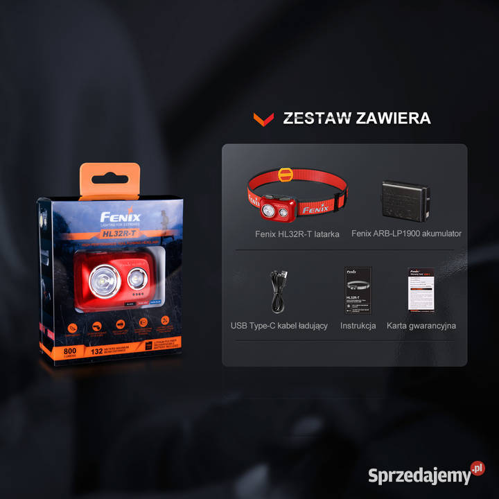 Latarka czołowa Fenix HL32RT czerwona Warszawa sprzedam