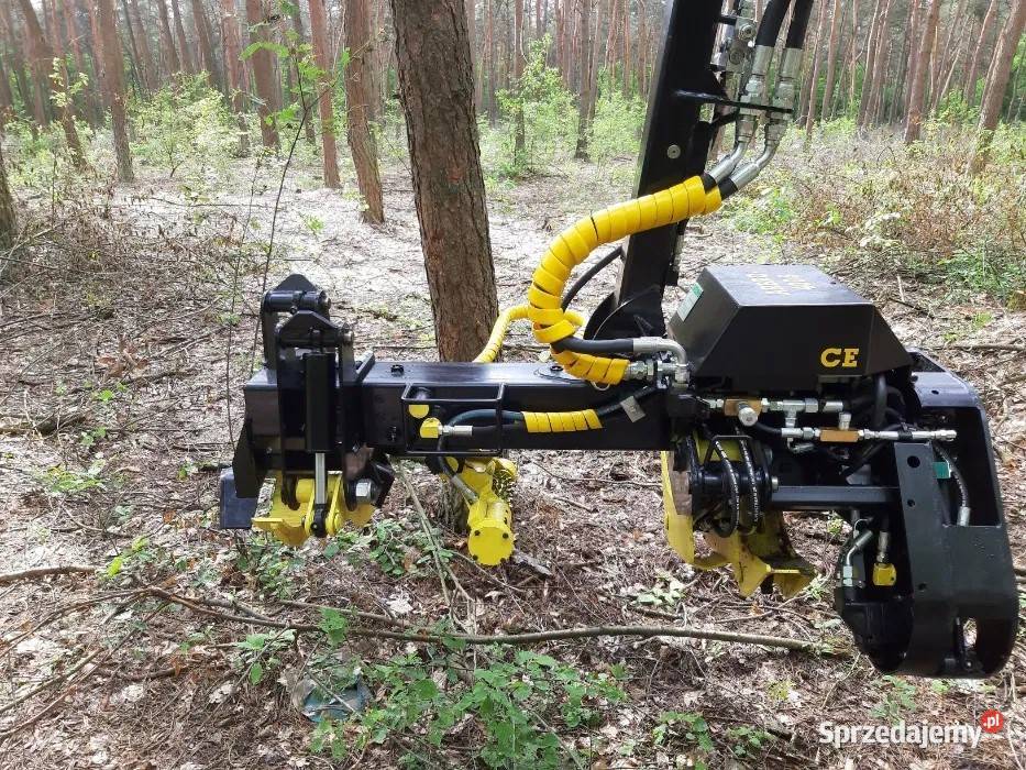 Głowica ścinkowa ARBRO 400S na koparkęciągnik Leśnictwo Śniadówka
