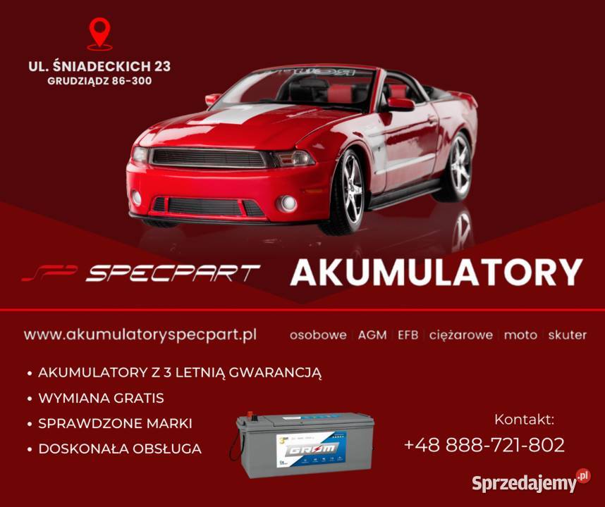 Akumulator motocyklowy TAB YB16AA HYB16AA 12V Grudziądz