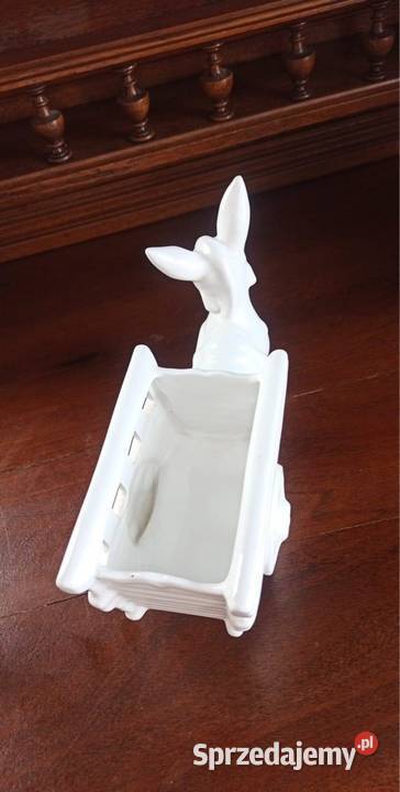 Figurka osiołka z wózkiem Pereiras Made in Porcelana i szkło pomorskie Gdańsk