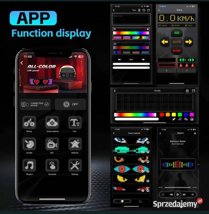 Akcesoria motocyklowe na kask i do roweru panel