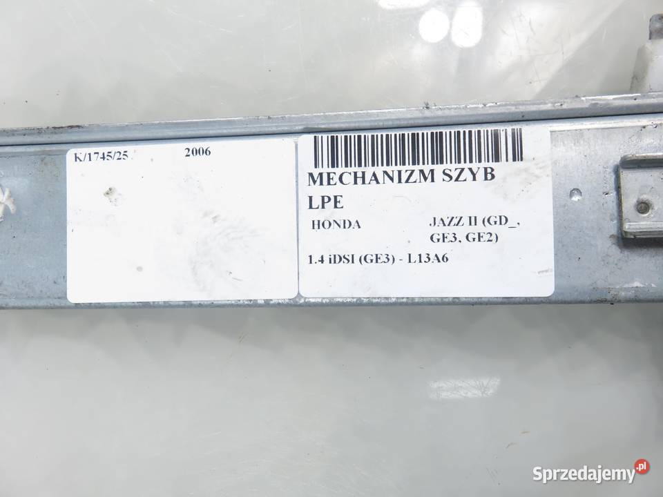PODNOŚNIK SZYBY LEWY PRZEDNI HONDA JAZZ II