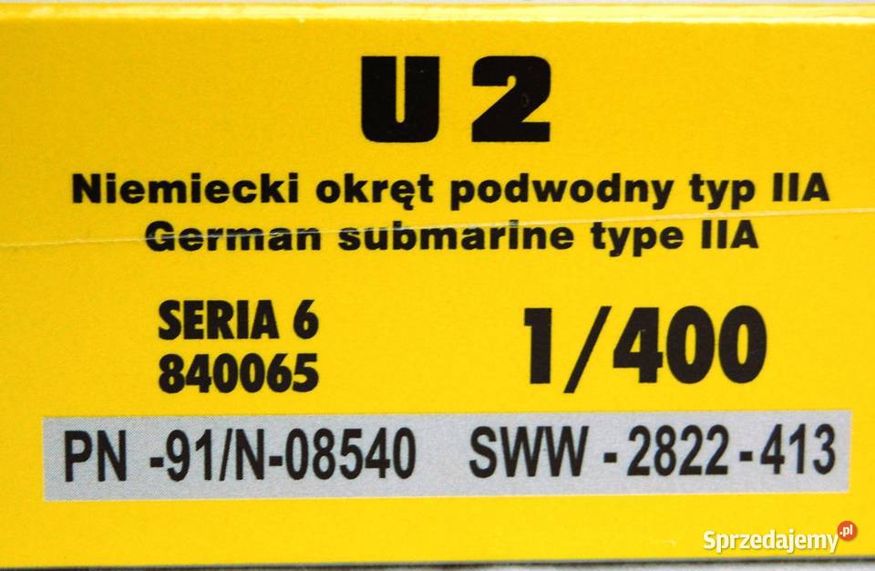 Mirage Hobby niemiecki okręt podwodny U2 model 14 lat+ Lublin